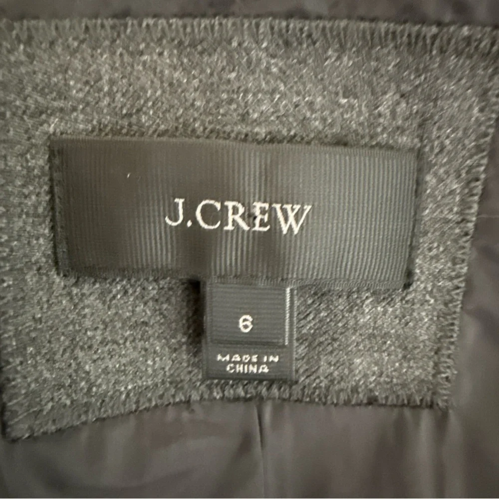 J.Crew Regent Wool Blend Blazer Women’s Size 6 Button Closure Dk Gray Career